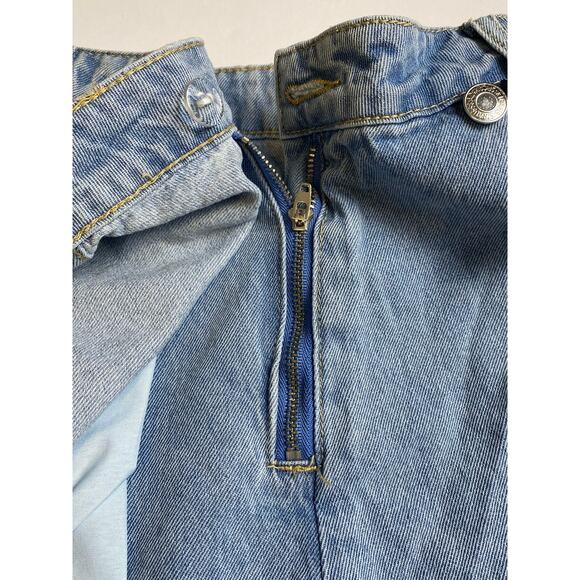 FLVSUN Women's Denim High Waisted Solid Button Up Asymmetrical Skort Size 4 - Picture 10 of 12